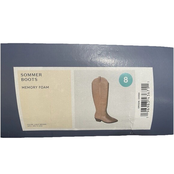 Universal Thread Sommer Tall Tan Cowboy Western Boots Size 8 Cowgirl Boots NEW - Picture 6 of 6